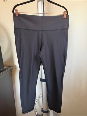 Athleta Black High-Rise Leggings with Side Pockets